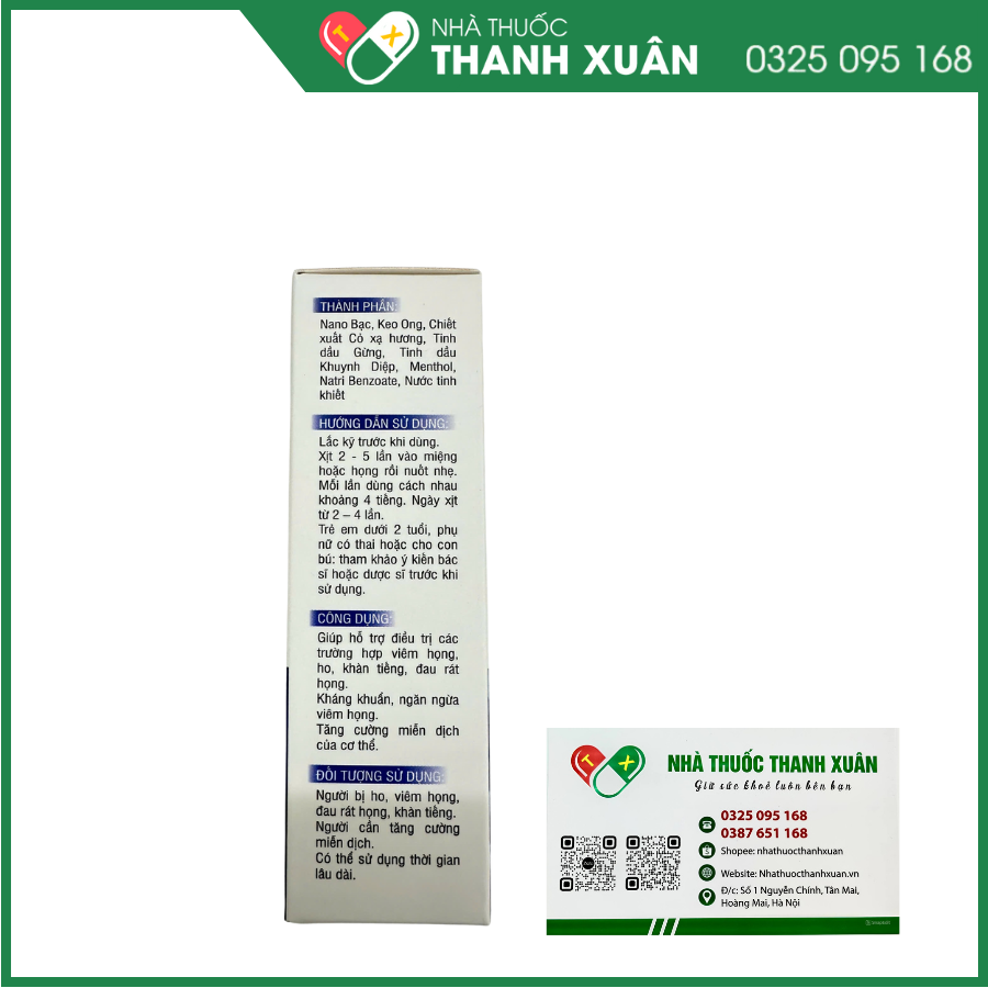 Xịt họng DK3 giúp kháng khuẩn, ngăn ngừa viêm họng